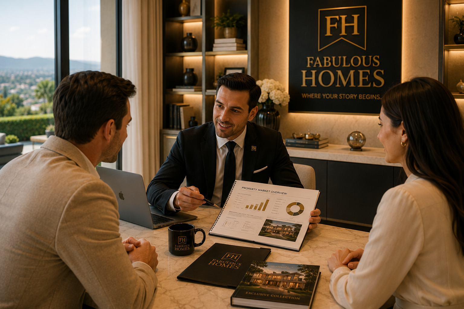Residential property information being reviewed before a property decision
