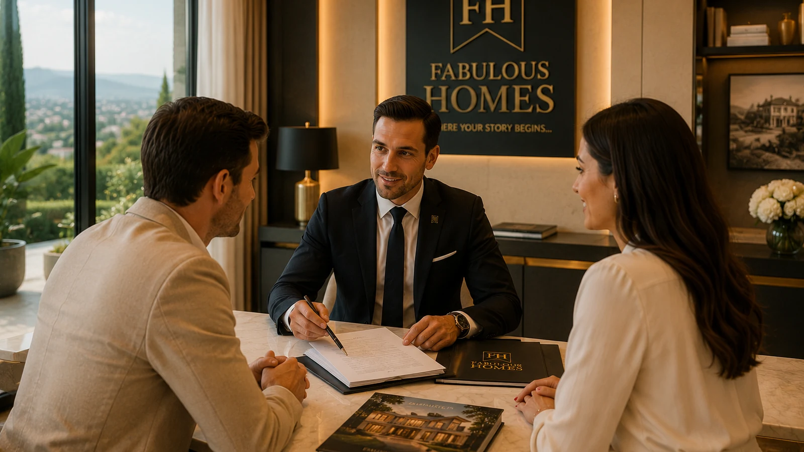 Fabulous Homes property practitioner consulting with residential property clients